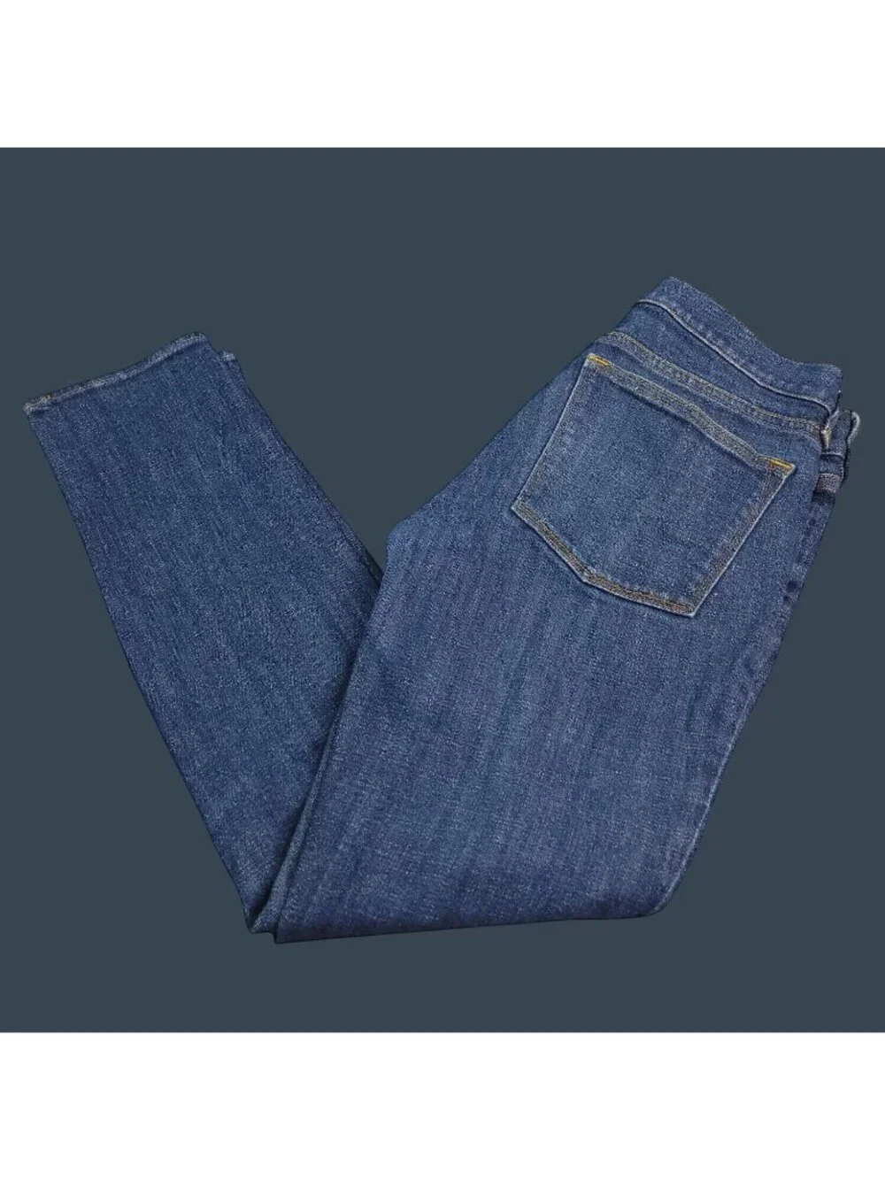 J. Crew Womens Cropped Staight Leg Jeans 24 Dark Wash Low Rise Stretch